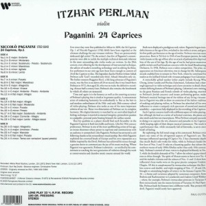 ITZHAK PERLMAN / PAGANINI - 24 CAPRICES - Imagen 2
