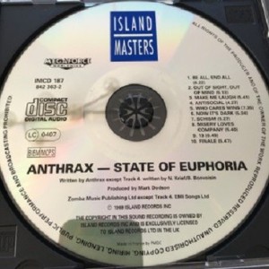 ANTHRAX - STATE OF EUPHORIA - Imagen 2