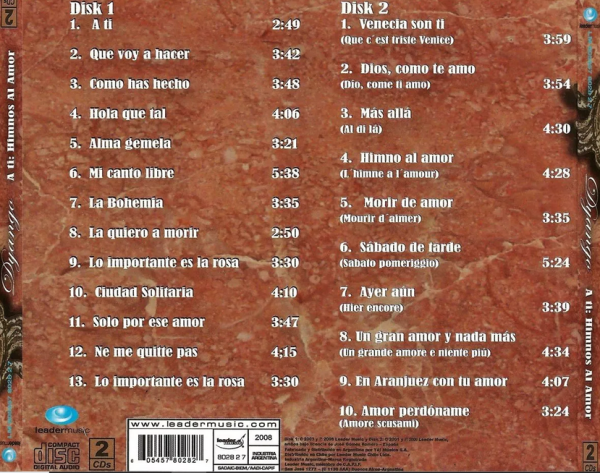 DYANGO - A TI HIMNOS AL AMOR - Imagen 2