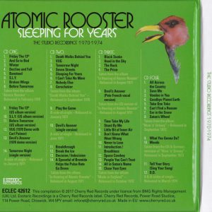 ATOMIC ROOSTER - SLEEPING FOR YEARS - THE STIDIO RECORDINGS 1970-1974 - Imagen 2