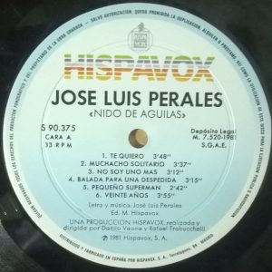 JOSE LUIS PERALES - NIDO DE AGUILAS - Imagen 2