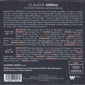CLAUDIO ARRAU - THE COMPLETE WARNER CLASSICS RECORDINGS - Imagen 2