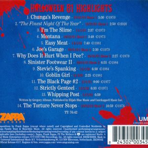 FRANK ZAPPA - HALLOWEEN 81 HIGHLIGHTS - Imagen 3