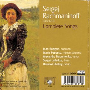 RACHMANINOFF - COMPLETE SONGS - Imagen 2
