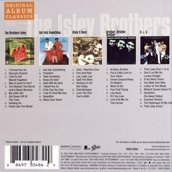 The Isley Brothers Original Album Classics America Dvd