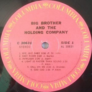 BIG BROTHER AND THE HOLDING COMPANY - BIG BROTHER AND THE HOLDING COMPANY FEATURING JANIS JOPLIN - Imagen 2