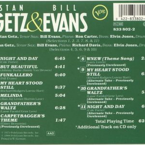 STAN GETZ & BILL EVANS - STAN GETZ & BILL EVANS - Imagen 3