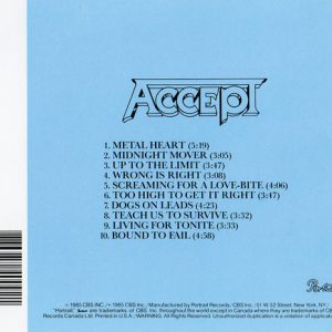 ACCEPT - METAL HEART - Imagen 3