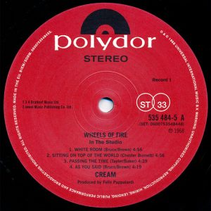 CREAM - WHEELS OF FIRE - Imagen 2