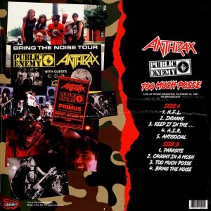 ANTHRAX & PUBLIC ENEMY - TOO MUCH POSSE / LIVE AT IRVINE MEADOWS 1991 - FM BROADCAST - Imagen 2