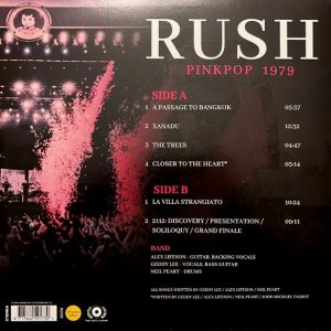 RUSH - PINKPOP 1979 - LIVE RADIO BROADCAST - Imagen 2