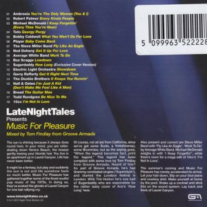 TOM FINDLAY FROM GROOVE ARMADA - LATENIGHT TALES PRESENTS MUSIC FOR PLEASURE - Imagen 2