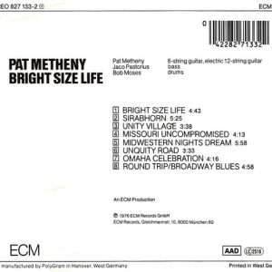 PAT METHENY - BRIGHT SIZE LIFE - Imagen 3