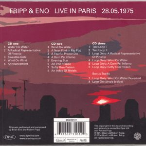FRIPP & ENO - LIVE IN PARIS - Imagen 2