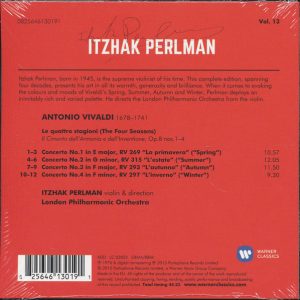 VIVALDI / ITZHAK PERLMAN & LONDON PHILHARMONIC ORCHESTRA - RODNEY FRIEND - THE FOUR SEASONS - Imagen 2