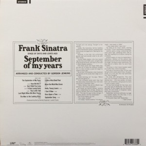 FRANK SINATRA - SEPTEMBER OF MY YEARS - Imagen 2