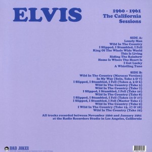 ELVIS PRESLEY - 1960-1961 THE CALIFORNIA SESSIONS - Imagen 2
