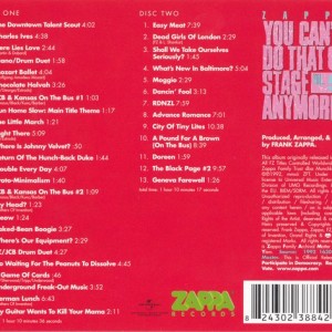 FRANK ZAPPA - YOU CANT DO THAT ON STAGE ANYMORE - VOL 5 - Imagen 2