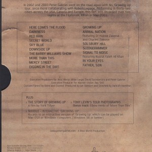 PETER GABRIEL - GROWING UP LIVE - Imagen 2