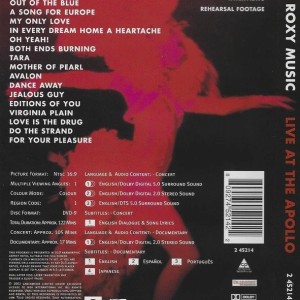 ROXY MUSIC - LIVE AT THE APOLLO - Imagen 2