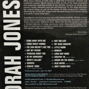NORAH JONES - LIVE FROM AUSTIN TX - Imagen 2