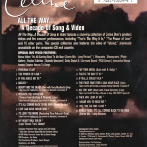 CELINE DION - ALL THE WAY A DECADE OF SONG & VIDEO - Imagen 2