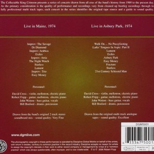 KING CRIMSON - LIVE IN MAINZ / LIVE IN ASBURY PARK - Imagen 2