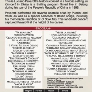 LUCIANO PAVAROTTI - IN CONCERT IN CHINA - Imagen 2