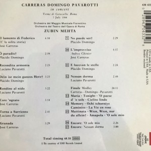 CARRERAS - DOMINGO - PAVAROTTI / MEHTA - IN CONCERT - Imagen 3