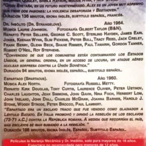 LA NARANJA MECANICA / DR INSOLITO / ESPARTACO - Imagen 2