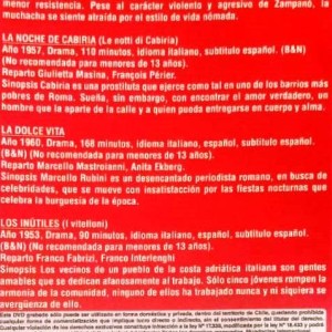 LA STRADA / LA NOCHE DE CABIRIA LA DOLVE VITA LOS INUTILES - Imagen 2
